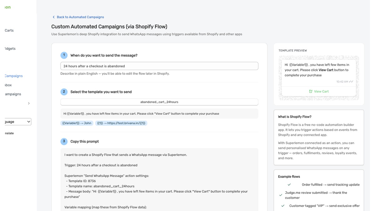 Set it up with Shopify Sidekick